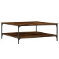 vidaXL Mesa de centro madera de ingeniería roble ahumado 100x100x40 cm vidaXL Mesa de centro madera de ingeniería roble ahumado 100x100x40 cm