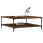 vidaXL Mesa de centro madera de ingeniería roble ahumado 100x100x40 cm vidaXL Mesa de centro madera de ingeniería roble ahumado 100x100x40 cm