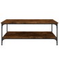 vidaXL Mesa de centro madera de ingeniería roble ahumado 100x100x40 cm vidaXL Mesa de centro madera de ingeniería roble ahumado 100x100x40 cm