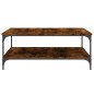 vidaXL Mesa de centro madera de ingeniería roble ahumado 100x100x40 cm vidaXL Mesa de centro madera de ingeniería roble ahumado 100x100x40 cm