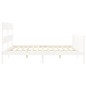vidaXL Estructura de cama con cabecero madera maciza blanco 200x200 cm vidaXL Estructura de cama con cabecero madera maciza blanco 200x200 cm