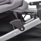 vidaXL Cochecito gemelar de acero gris y negro
