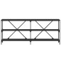 vidaXL Mesa consola hierro y madera de ingeniería negro 180x30x75 cm