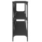 vidaXL Mesa consola hierro y madera de ingeniería negro 180x30x75 cm