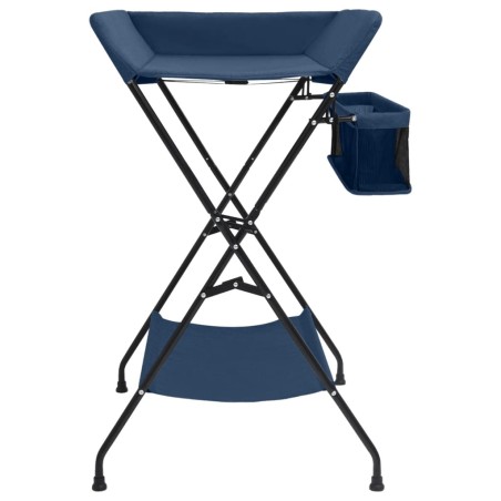 vidaXL Mesa cambiadora hierro azul marino