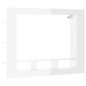 vidaXL Mueble de TV madera de ingeniería blanco brillo 152x22x113 cm vidaXL Mueble de TV madera de ingeniería blanco brillo 152x22x113 cm