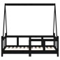 vidaXL Estructura de cama para niños madera de pino negro 70x140 cm vidaXL Estructura de cama para niños madera de pino negro 70x140 cm