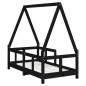 vidaXL Estructura de cama para niños madera de pino negro 70x140 cm vidaXL Estructura de cama para niños madera de pino negro 70x140 cm