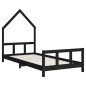 vidaXL Estructura de cama para niños madera de pino negro 90x190 cm vidaXL Estructura de cama para niños madera de pino negro 90x190 cm