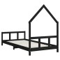 vidaXL Estructura de cama para niños madera de pino negro 90x190 cm vidaXL Estructura de cama para niños madera de pino negro 90x190 cm