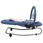 vidaXL Hamaca mecedora para bebés de acero azul marino vidaXL Hamaca mecedora para bebés de acero azul marino