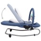 vidaXL Hamaca mecedora para bebés de acero azul marino vidaXL Hamaca mecedora para bebés de acero azul marino