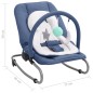 vidaXL Hamaca mecedora para bebés de acero azul marino vidaXL Hamaca mecedora para bebés de acero azul marino