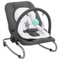 vidaXL Hamaca mecedora para bebés de acero gris antracita vidaXL Hamaca mecedora para bebés de acero gris antracita