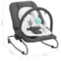 vidaXL Hamaca mecedora para bebés de acero gris antracita vidaXL Hamaca mecedora para bebés de acero gris antracita