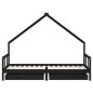 vidaXL Estructura de cama niños con cajones madera pino negro 90x200cm vidaXL Estructura de cama niños con cajones madera pino negro 90x200cm