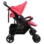 vidaXL Carrito para gemelos de acero rojo