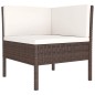 vidaXL Set muebles de jardín 11 pzas y cojines ratán sintético marrón vidaXL Set muebles de jardín 11 pzas y cojines ratán sintético marrón