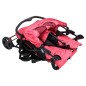 vidaXL Carrito para gemelos de acero rojo