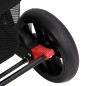 vidaXL Carrito para gemelos de acero rojo