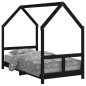 vidaXL Estructura de cama para niños madera de pino negro 80x160 cm vidaXL Estructura de cama para niños madera de pino negro 80x160 cm