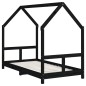 vidaXL Estructura de cama para niños madera de pino negro 80x160 cm vidaXL Estructura de cama para niños madera de pino negro 80x160 cm