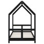 vidaXL Estructura de cama para niños madera de pino negro 80x160 cm vidaXL Estructura de cama para niños madera de pino negro 80x160 cm