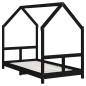 vidaXL Estructura de cama para niños madera de pino negro 80x160 cm vidaXL Estructura de cama para niños madera de pino negro 80x160 cm