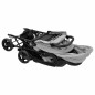 vidaXL Carrito para gemelos tandem de acero gris claro vidaXL Carrito para gemelos tandem de acero gris claro