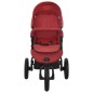 vidaXL Cochecito de bebé de acero rojo vidaXL Cochecito de bebé de acero rojo