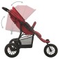 vidaXL Cochecito de bebé de acero rojo vidaXL Cochecito de bebé de acero rojo