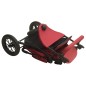 vidaXL Cochecito de bebé de acero rojo vidaXL Cochecito de bebé de acero rojo