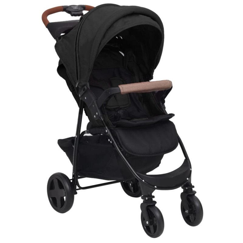 vidaXL Cochecito de bebé 2 en 1 de acero gris antracita vidaXL Cochecito de bebé 2 en 1 de acero gris antracita