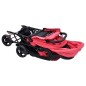 vidaXL Carrito para gemelos tandem de acero rojo vidaXL Carrito para gemelos tandem de acero rojo