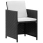 vidaXL Set comedor de jardín 9 piezas y cojines ratán sintético negro vidaXL Set comedor de jardín 9 piezas y cojines ratán sintético negro