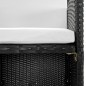 vidaXL Set comedor de jardín 9 piezas y cojines ratán sintético negro vidaXL Set comedor de jardín 9 piezas y cojines ratán sintético negro