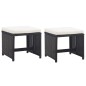 vidaXL Set comedor de jardín 9 piezas y cojines ratán sintético negro vidaXL Set comedor de jardín 9 piezas y cojines ratán sintético negro