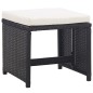 vidaXL Set comedor de jardín 9 piezas y cojines ratán sintético negro vidaXL Set comedor de jardín 9 piezas y cojines ratán sintético negro