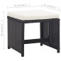 vidaXL Set comedor de jardín 9 piezas y cojines ratán sintético negro vidaXL Set comedor de jardín 9 piezas y cojines ratán sintético negro