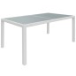 vidaXL Set de comedor de jardín 7 piezas ratán sintético blanco crema