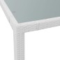 vidaXL Set de comedor de jardín 7 piezas ratán sintético blanco crema