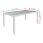 vidaXL Set de comedor de jardín 7 piezas ratán sintético blanco crema