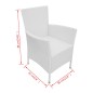 vidaXL Set de comedor de jardín 7 piezas ratán sintético blanco crema