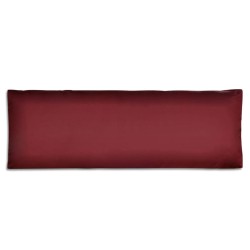 vidaXL Cojín de respaldo tapizado rojo vino tinto 120x40x10 cm