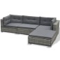 vidaXL Juego de muebles de jardín 6 pzs y cojines ratán sintético gris vidaXL Juego de muebles de jardín 6 pzs y cojines ratán sintético gris