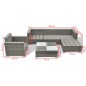 vidaXL Juego de muebles de jardín 6 pzs y cojines ratán sintético gris vidaXL Juego de muebles de jardín 6 pzs y cojines ratán sintético gris
