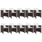 vidaXL Set comedor de jardín 11 pzas y cojines ratán sintético marrón vidaXL Set comedor de jardín 11 pzas y cojines ratán sintético marrón
