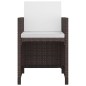 vidaXL Set comedor de jardín 11 pzas y cojines ratán sintético marrón vidaXL Set comedor de jardín 11 pzas y cojines ratán sintético marrón