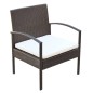 vidaXL Muebles de jardín 4 piezas con cojines ratán sintético marrón