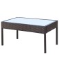 vidaXL Muebles de jardín 4 piezas con cojines ratán sintético marrón